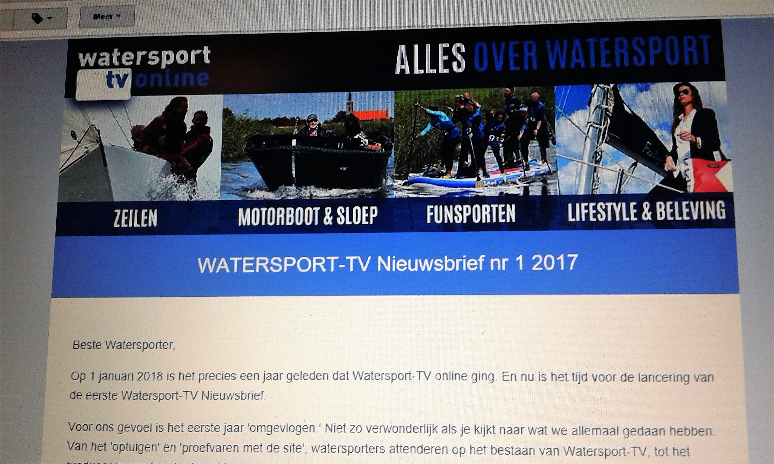 ONTVANG GRATIS WATERSPORT-TV NIEUWSBRIEF