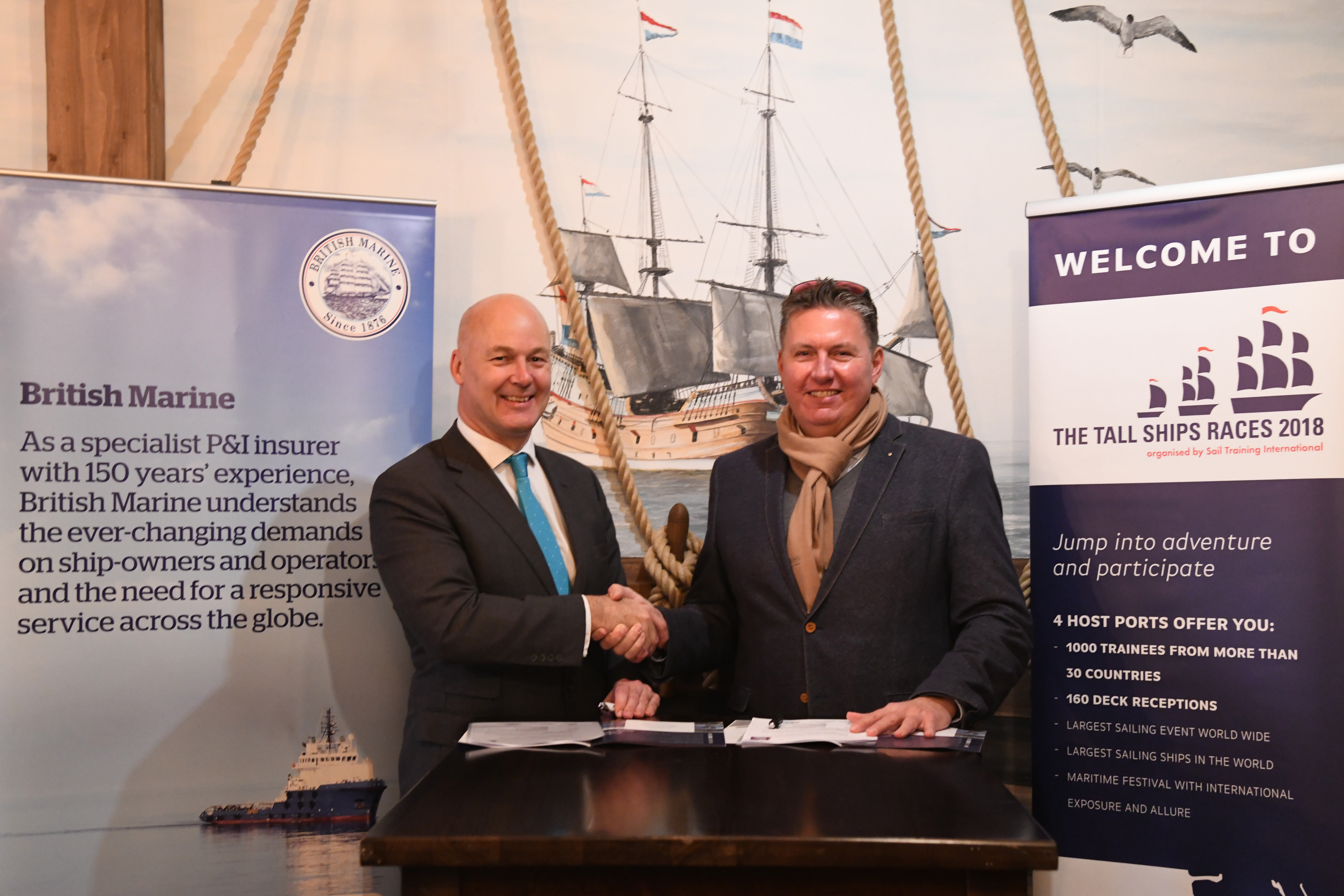 BRITISH MARINE SPONSOR TALL SHIPS RACES HARLINGEN