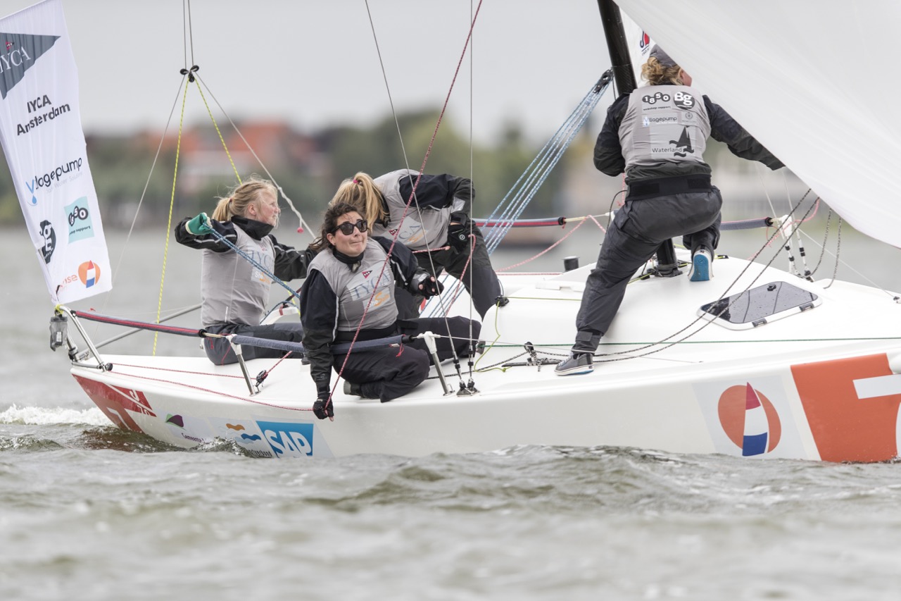 SHE SAILS IN WOMEN'S LEAGUE