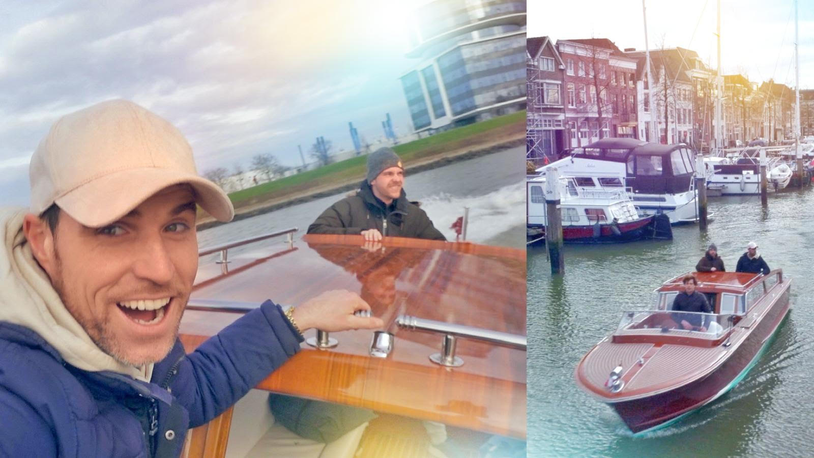 Kees verrast stagiair Jordy met rondvaart in Italiaanse watertaxi