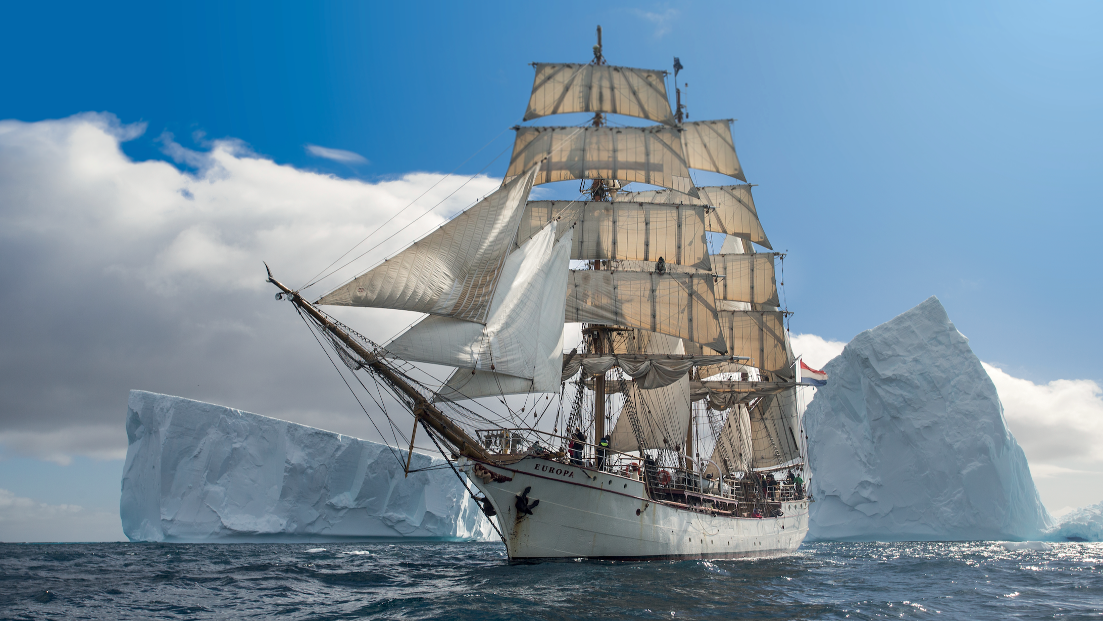 Bark Europa vertrokken naar Antarctica