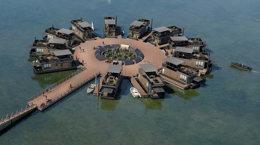 Floating Houses Project korte steiger 