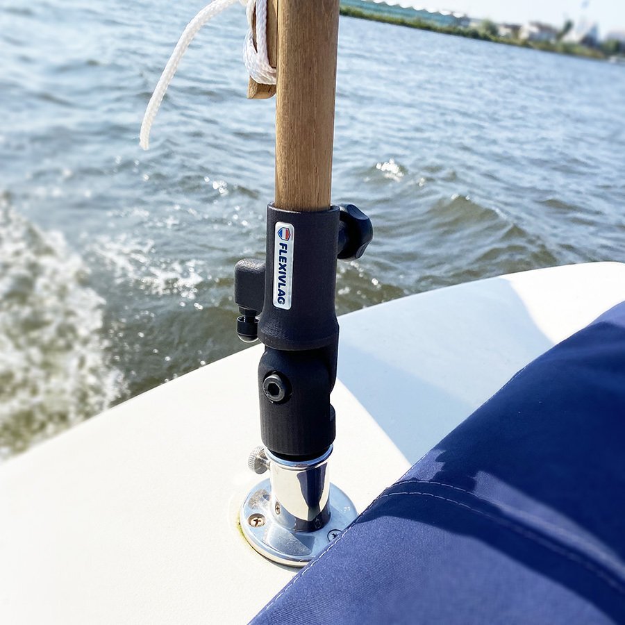 Nooit meer schade bij lage bruggetjes met de Flexivlag 