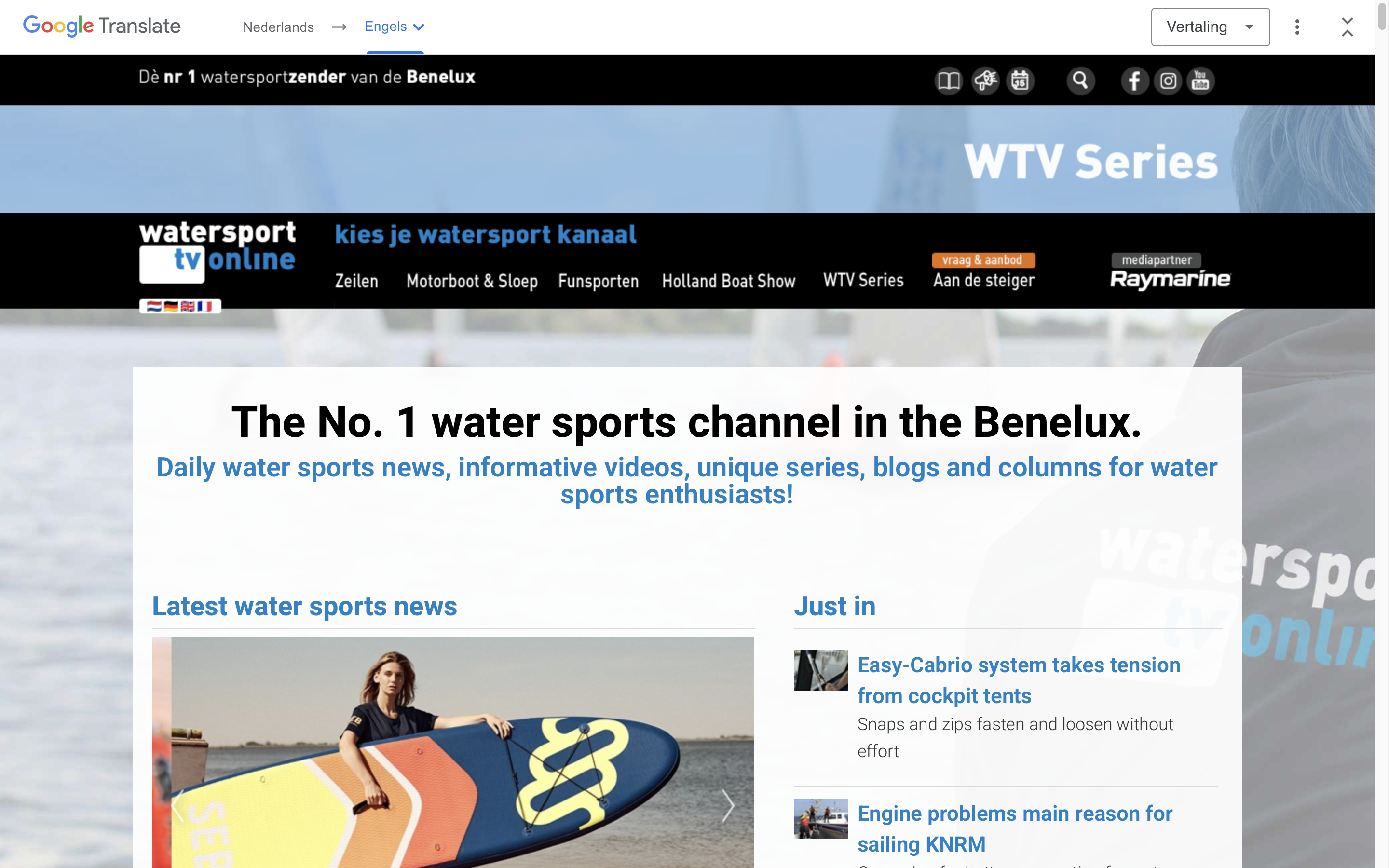 Watersport-TV gaat internationaal