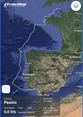 Route op Predict Wind van het deel dat Jetty solo heeft gezeild