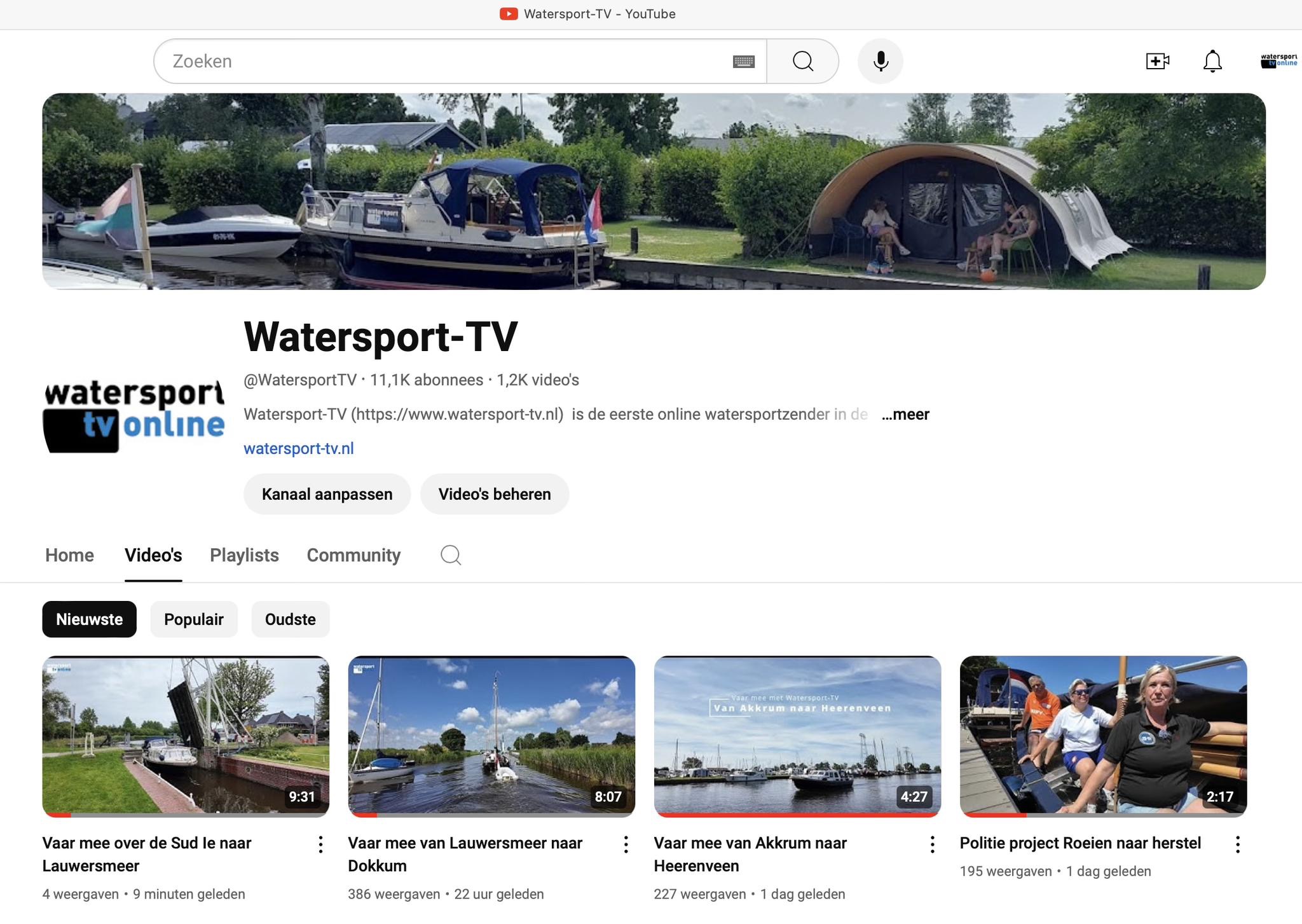 5 miljoen views op YouTube kanaal Watersport-TV
