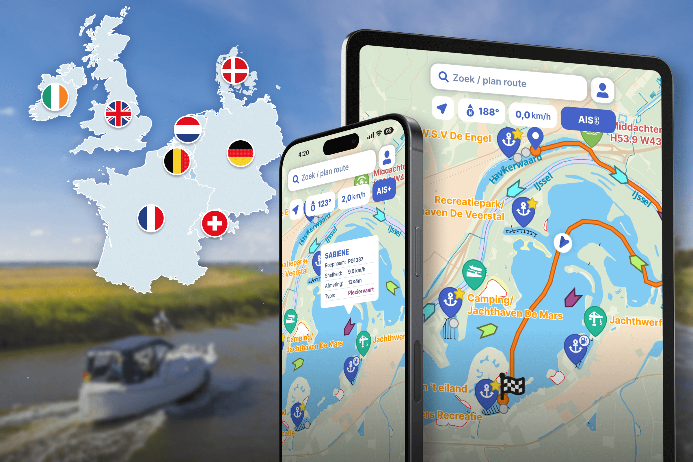 Vernieuwde Waterkaarten app met verbeterde routeplanning