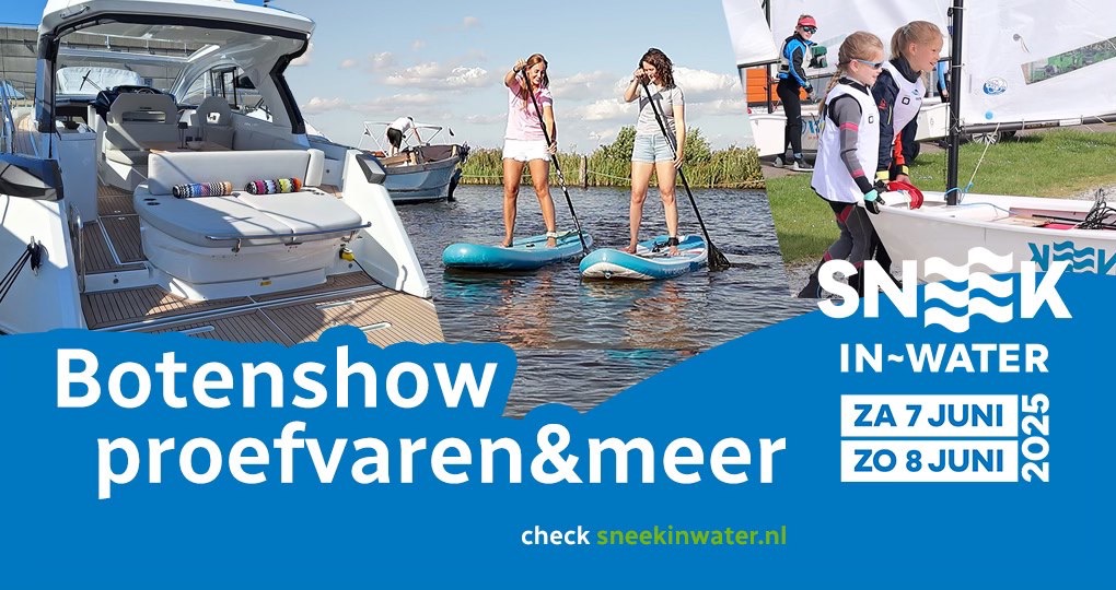 Sneek in-water eerste botenshow op een eiland