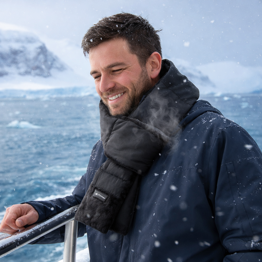 Oplaadbare verwarmde sjaal voor koude dagen